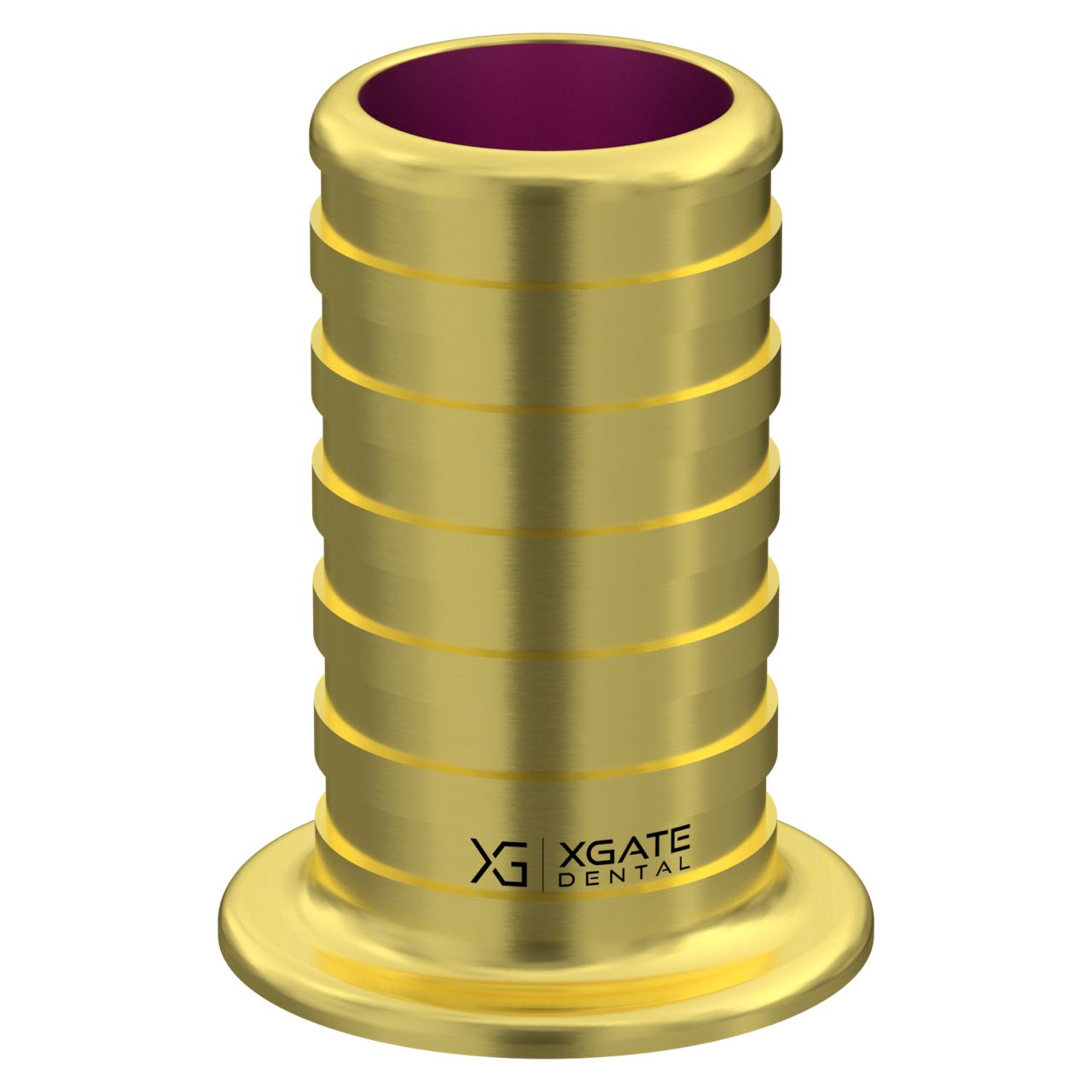Render of the 6 mm XGATE sleeve for V-Type Multi-Unit Abutments used in screw-retained prostheses.